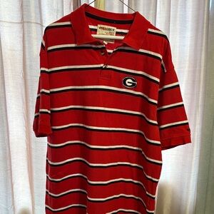 Pressbox Men's Red Polo with Black and White Accents